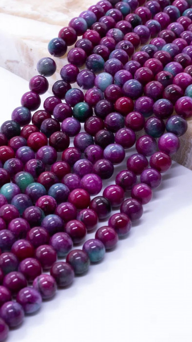 Бусины Турмалиновый кварц (тонированный микс №3) 8 мм